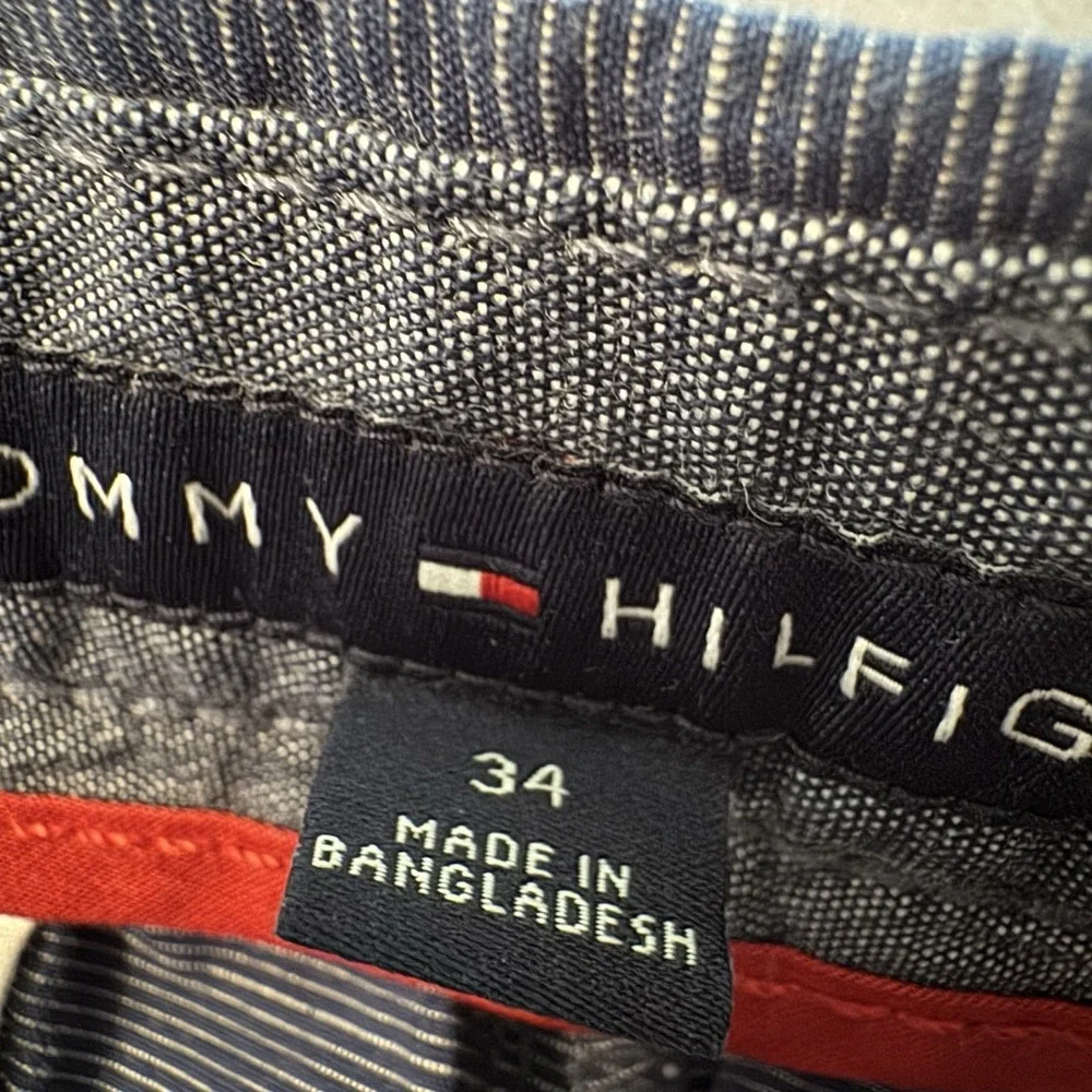 Tommy Hilfiger Chino Shorts Men's Size 34 Navy Blue Flat Front 100% Cotton - Picture 4 of 6
